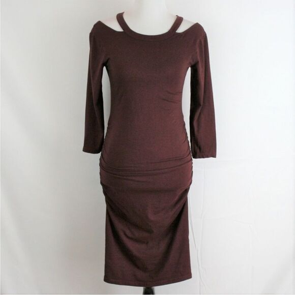 NWT Michael Stars Bodycon Long Sleeve in Bourbon - Picture 1 of 8